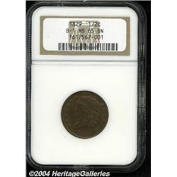 1829 1/2 C MS65 Brown NGC. B-1, C-1, R.1.
