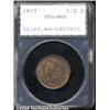 Image 1 : 1833 1/2 C MS64 Red and Brown PCGS. B-1, C-1,