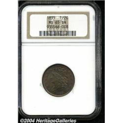 1835 1/2 C MS65 Brown NGC. B-1, C-1, R.1.