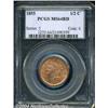 Image 1 : 1855 1/2 C MS64 Red PCGS. B-1, C-1, R.1. A