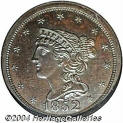 1852 1/2 C Restrike, Small Berries PR66 Brown