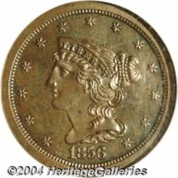 1856 1/2 C PR62 Brown NGC. B-3, R.4. The