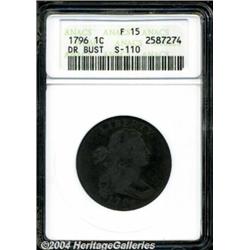 1796 1C Draped Bust, Reverse of 1796 Fine 15