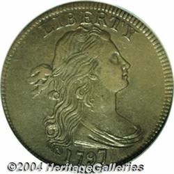 1797 1C Reverse of 1797, Stems XF45 PCGS.