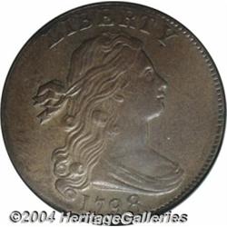 1798 1C Second Hair Style MS62 Brown NGC.