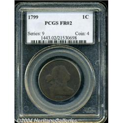 1799 1C Fair 2 PCGS. S-189. High R.2. LIBERTY