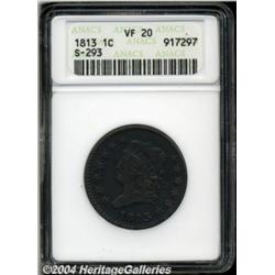 1813 1C VF20 ANACS. S-293, R.2. A leaf tip