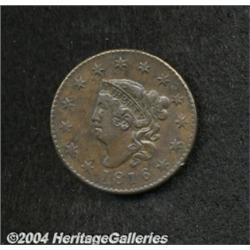 1816 1C AU50 Uncertified. N-5, R.3. The foot