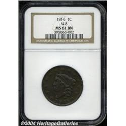 1816 1C MS61 Brown NGC. N-8, R.3. Medium