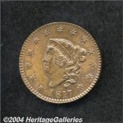 1817 1C 13 Stars MS63 Brown Uncertified. N-6,