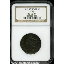 1817 1C 15 Stars AU53 NGC. N-16, High R.1. Die
