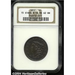 1817 1C 15 Stars MS62 Brown NGC. N-16, High