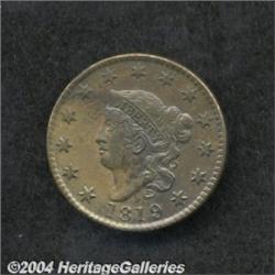 1819 1C Large Date AU50 Cleaned Uncertified.