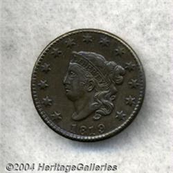 1819 1C Small Date AU50 Uncertified. N-8, R.1.