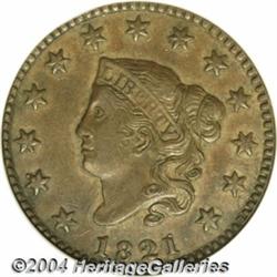 1821 1C AU55 NGC. N-2, R.1. The final S in