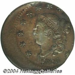 1826 1C Cent--Struck 20% Off Center--AU58 NGC.