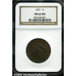 1827 1C MS62 Brown NGC. N-9, R.3. A series of