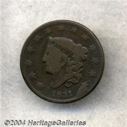 1831 1C Large Letters Good 6 Uncertified.