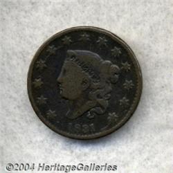 1831 1C Large Letters VG8 Altered Surfaces,