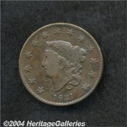 1831 1C Large Letters VF20 Corroded