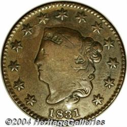 1831 Large Cent--Eagle on Globe