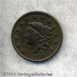 1831 1C Large Letters AU50 Old Cleaning