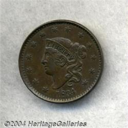 1834 1C Large 8, Small Stars, Medium Letters