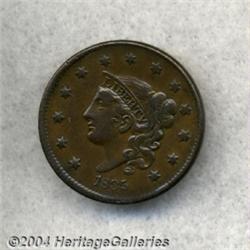 1835 1C Head of 1836 XF45 Lacquered