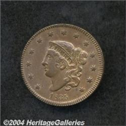 1835 1C Small 8 and Stars AU58 Uncertified.