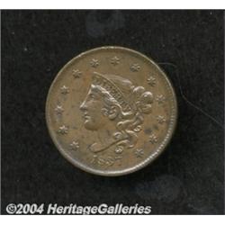 1837 1C Medium Letters AU50 Uncertified.