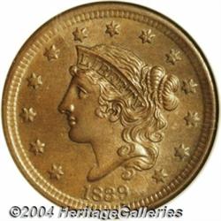 1839 1C Silly Head MS65 Brown NGC. N-9, R.2. A