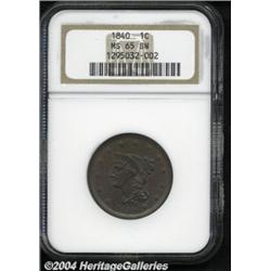 1846 1C Small Date MS65 Brown NGC. N-2, R.2.