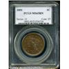 Image 1 : 1851 1C MS65 Brown PCGS. N-6, R.1. Die State