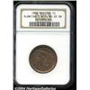 Image 1 : 1856 1C Slanted 5 MS65 Red and Brown NGC.