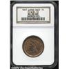 Image 1 : 1857 1C Large Date MS65 Red and Brown NGC.