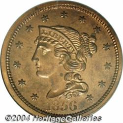 1856 1C PR64 Red and Brown PCGS. N-5, Low R.5.
