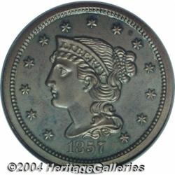 1857 1C Small Date PR65 Brown PCGS. N-5, High