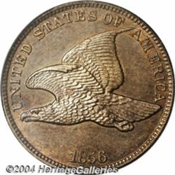 1856 1C MS64 PCGS. Snow-9. This is a fully