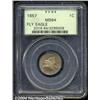 Image 1 : 1857 1C MS64 PCGS. A lustrous and nearly