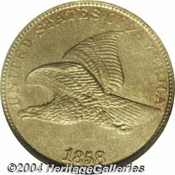 1858/7 1C MS64 NGC. FS-006. Snow-1. All of the