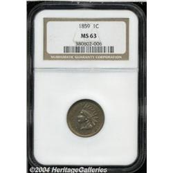 1859 1C MS63 NGC. Well struck with gorgeous