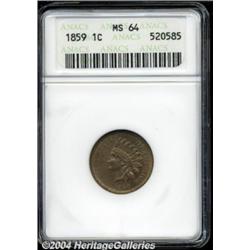 1859 1C MS64 ANACS. This popular one-year type