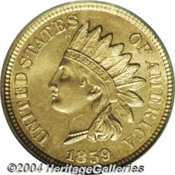 1859 1C MS65 PCGS. Always desirable as the