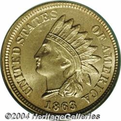 1863 1C MS66 PCGS. Almost 50 million pieces