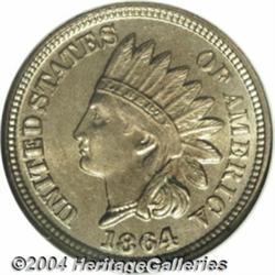 1864 1C Copper-Nickel MS66 NGC. The final