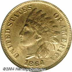 1864 1C L On Ribbon MS65 Red PCGS. FS-006.71,