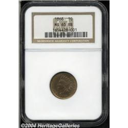 1868 1C MS65 Red and Brown NGC. Boldly struck