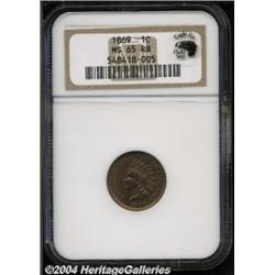 1869 1C MS65 Red and Brown NGC. Eagle Eye