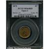 Image 1 : 1873 1C Open 3 MS64 Red PCGS. Intricately