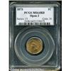 Image 1 : 1873 1C Open 3 MS64 Red PCGS. A pleasing